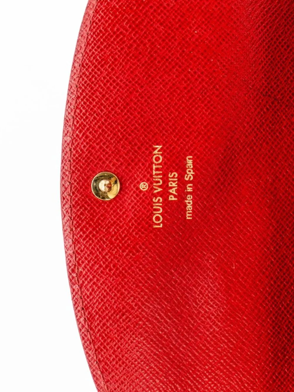 LV Damier Ebene Caissa Wallet Cherry Red